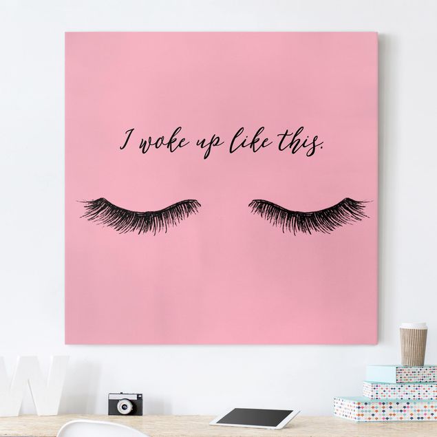 Print on canvas - Eyelashes Chat - Wake Up