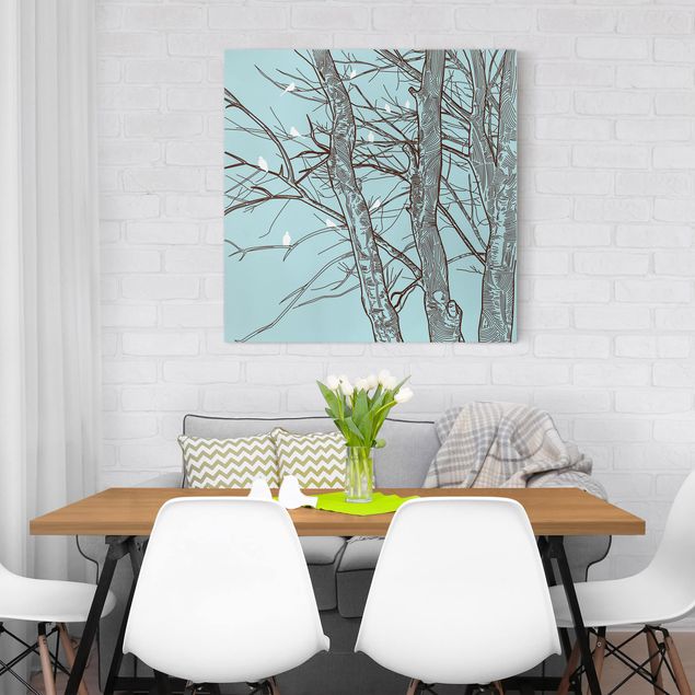 Print on canvas - Winter Trees