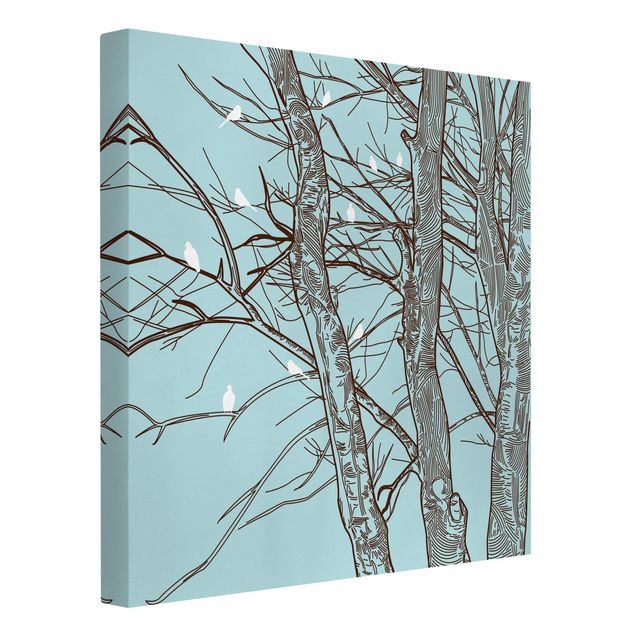 Print on canvas - Winter Trees