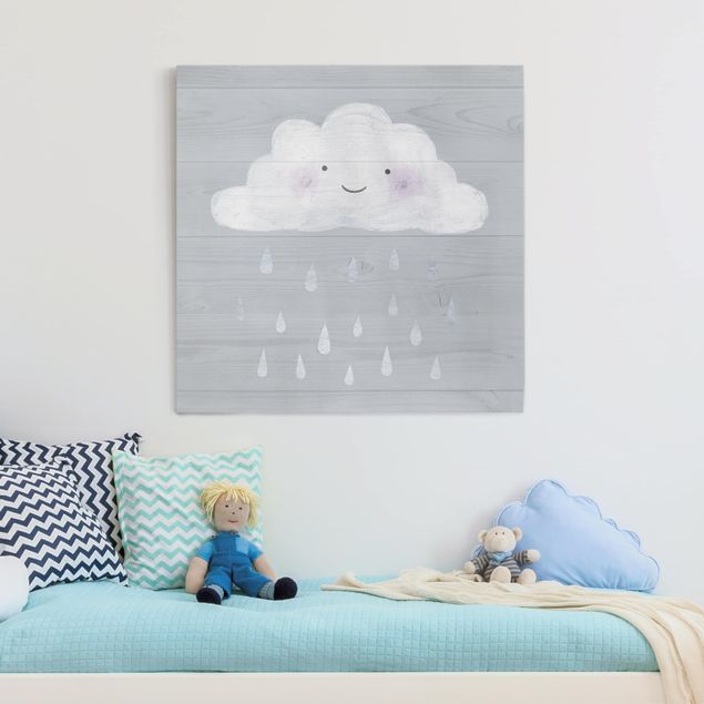 Print on canvas - Cloud With Silver Raindrops