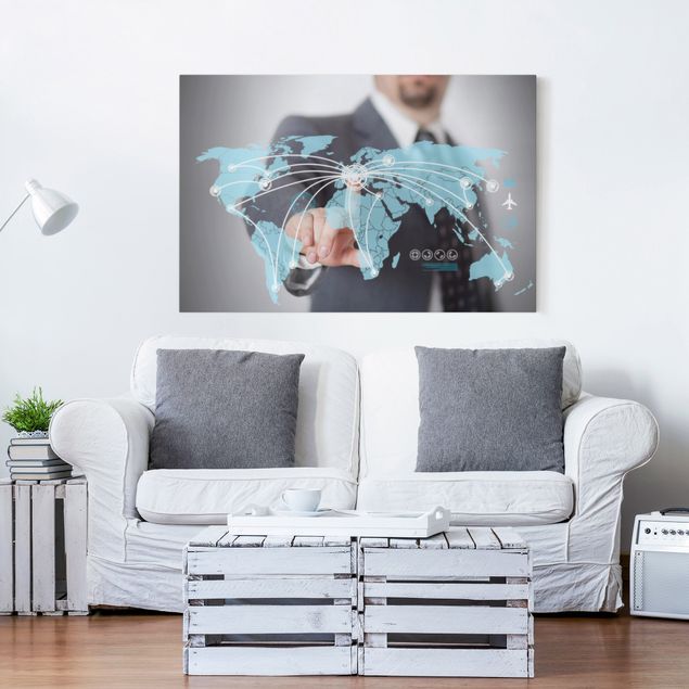 Print on canvas - World in Touch