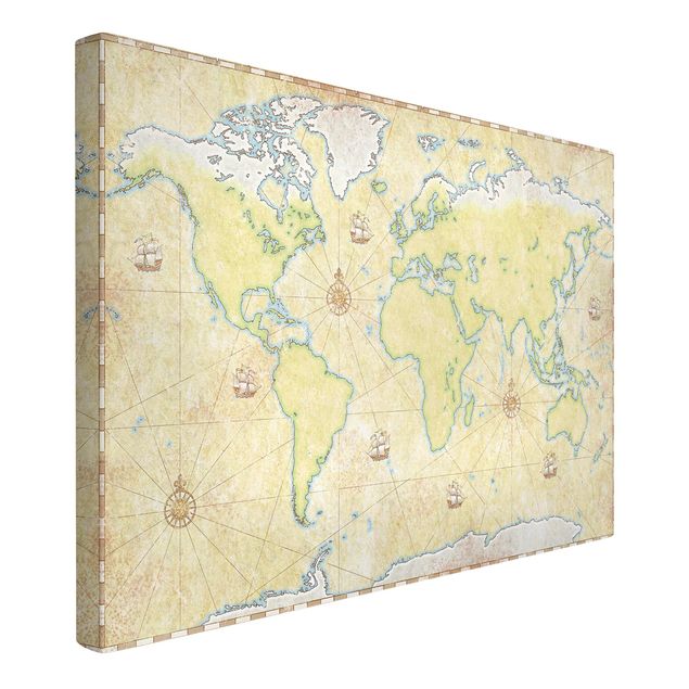 Print on canvas - World Map