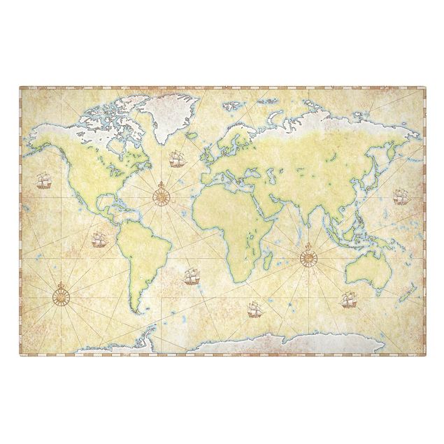 Print on canvas - World Map