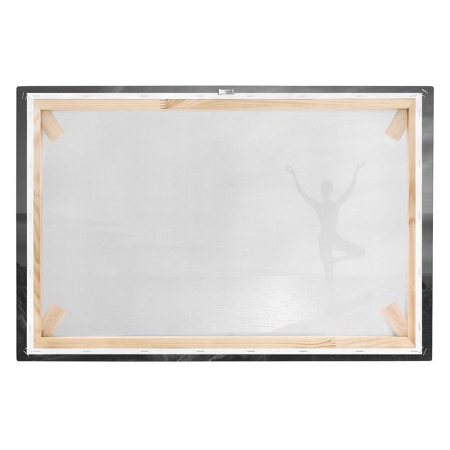 Print on canvas - Yoga white black