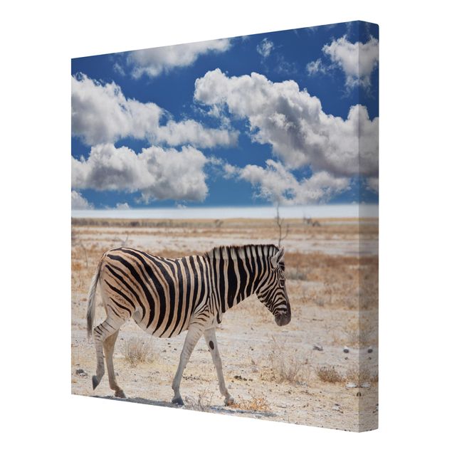 Print on canvas - Zebra In The Savannah