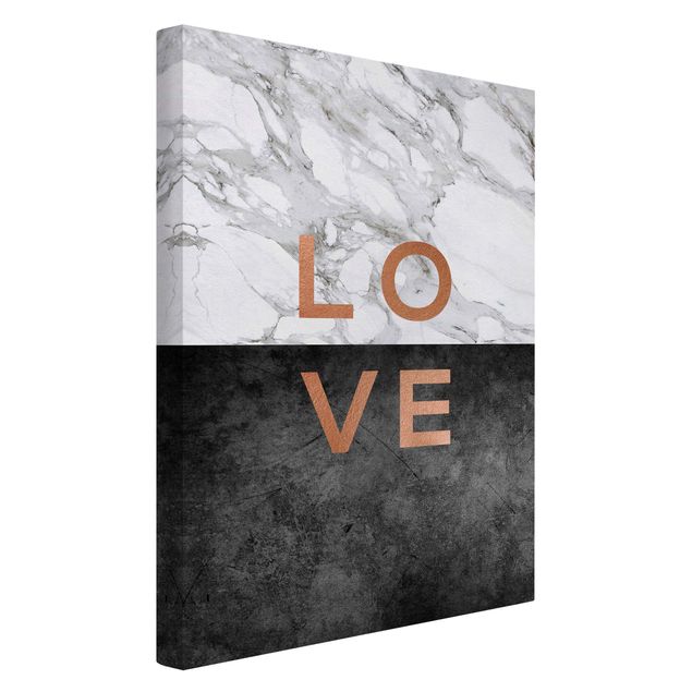 Canvas print - Love Copper And Marble