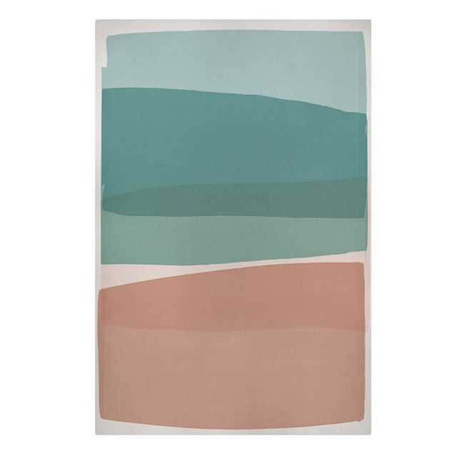 Canvas print - Modern Turquoise And Pink