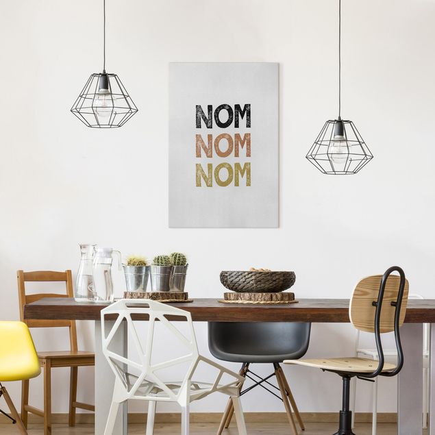 Canvas print - Nom Kitchen Quote