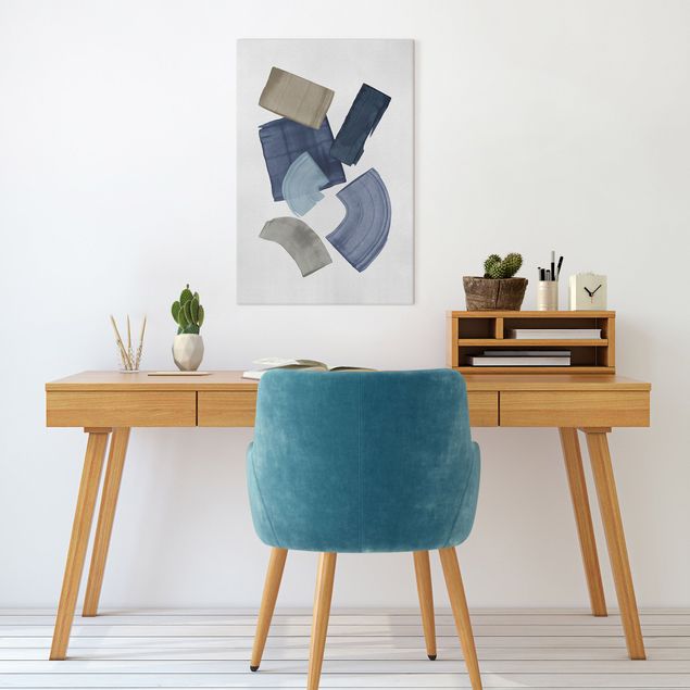 Canvas print - Broad Strokes In Blue And Brown