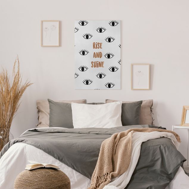 Canvas print - Bedroom Quote Rise & Shine