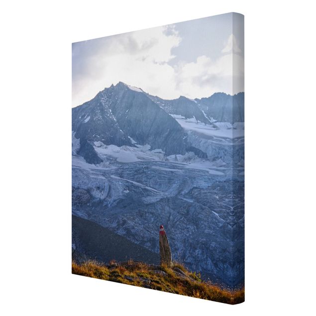 Canvas print - Marked Path In The Alps