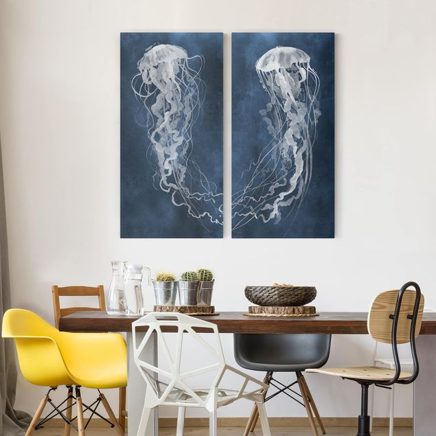 Print on canvas - Jellyfish Dance Set I