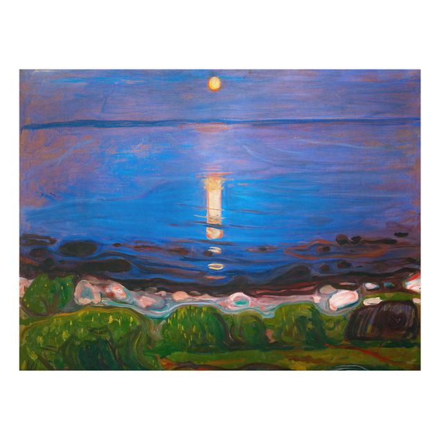 Glass print - Edvard Munch - Summer Night By The Beach