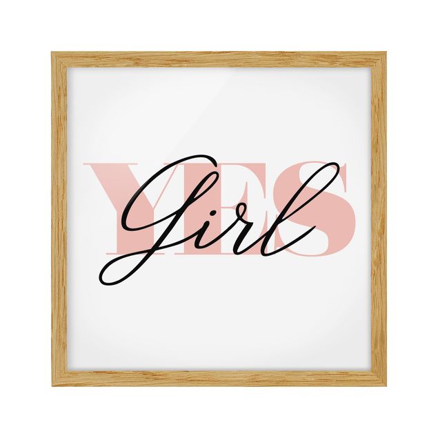 Framed poster - Yes Girl