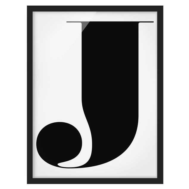 Framed poster - Antiqua Letter J