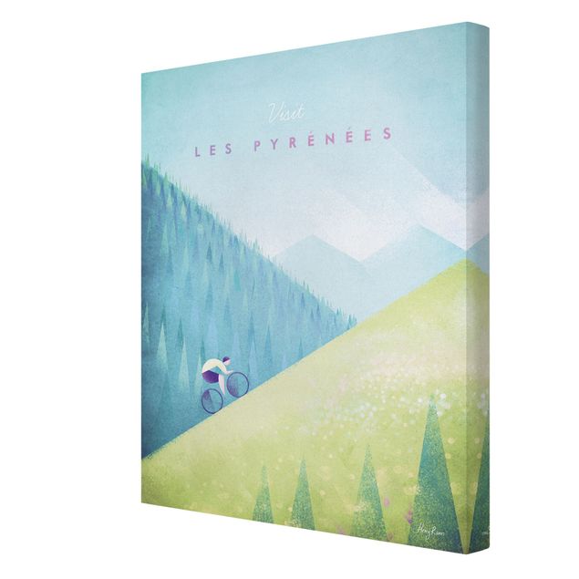 Print on canvas - Travel Poster - The Pyrenees