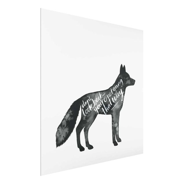 Glass print - Animals With Wisdom - Fox