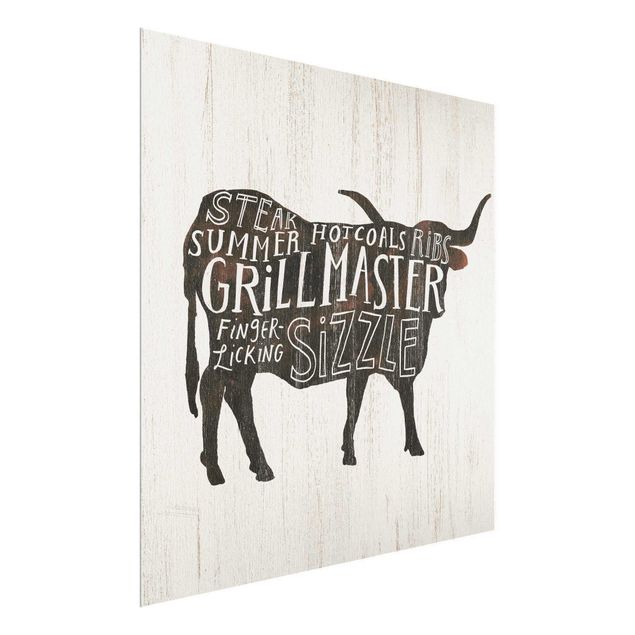 Glass print - Farm BBQ - Beef