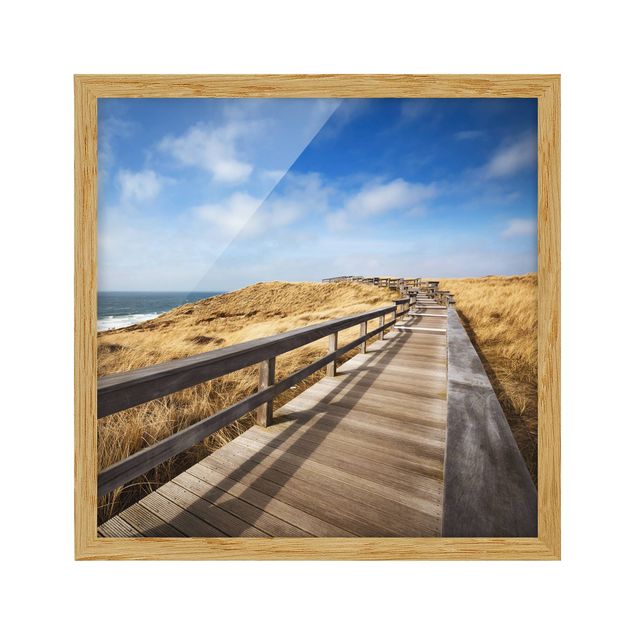 Framed poster - Stroll At The North Sea