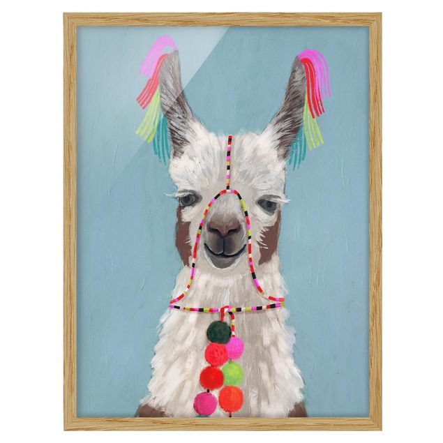 Framed poster - Lama With Jewelry III