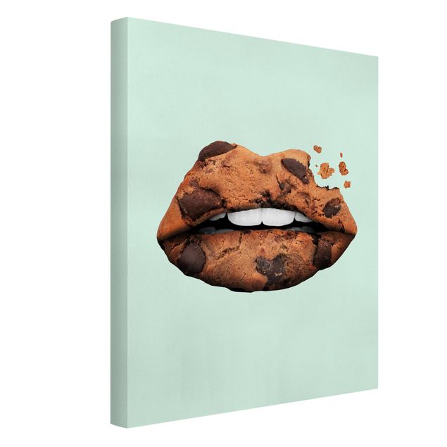 Canvas print - Lips With Biscuit