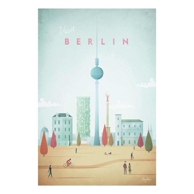 Glass print - Travel Poster - Berlin