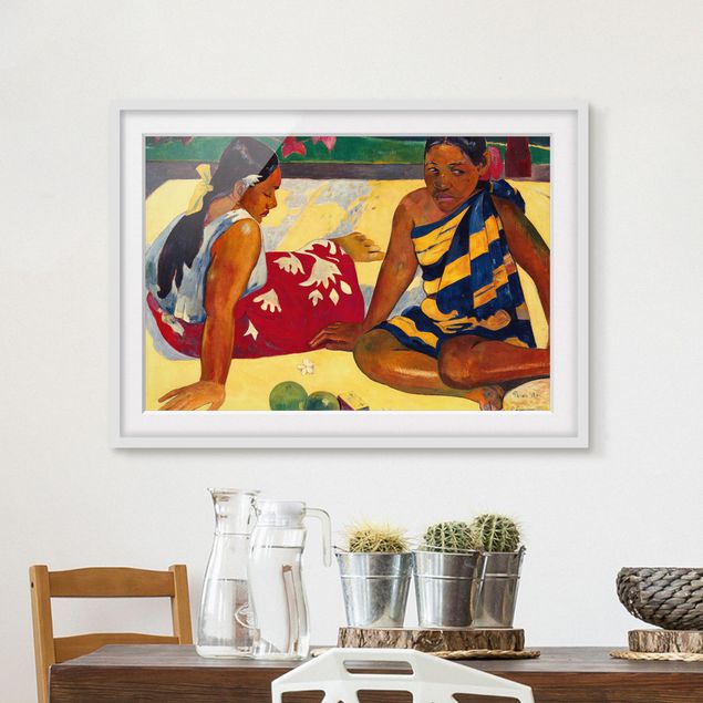 Framed poster - Paul Gauguin - Parau Api (Two Women Of Tahiti)