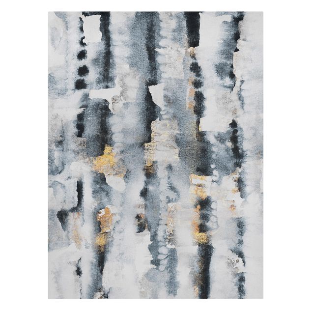 Canvas print - Abstract Watercolour With Gold