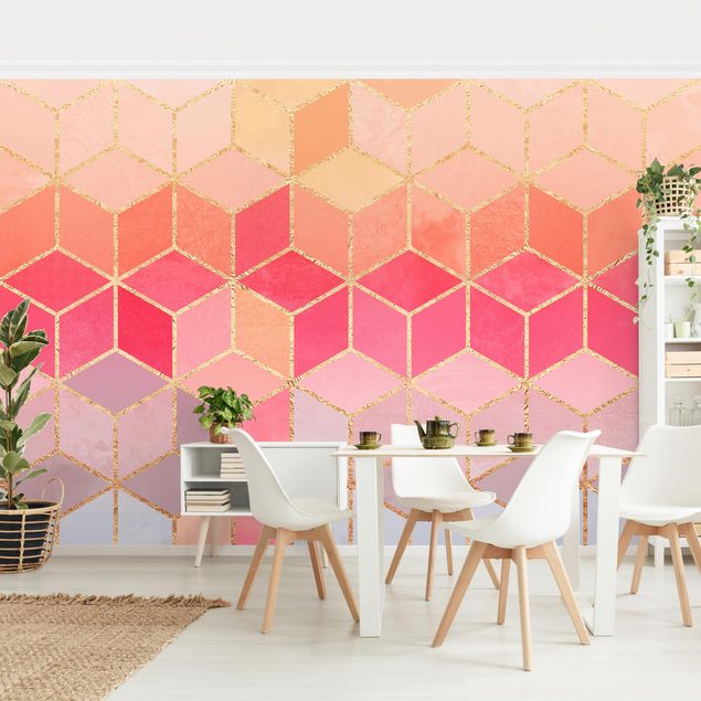 Wallpapers Colourful Pastel Golden Geometrie