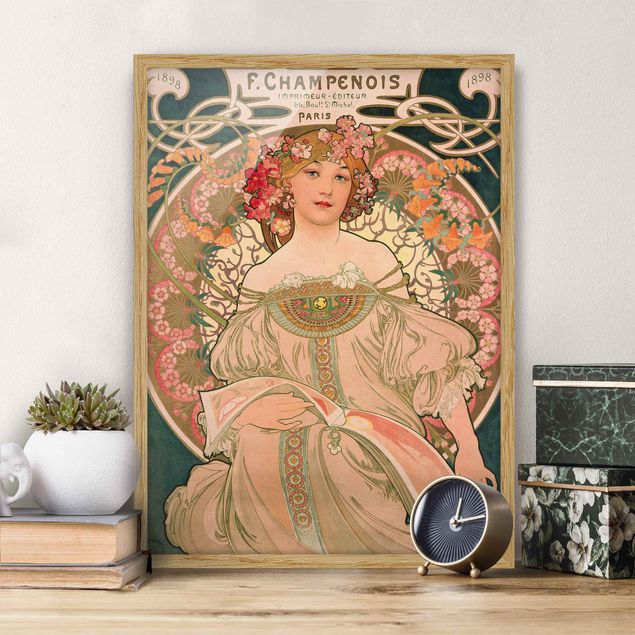 Framed poster - Alfons Mucha - Poster For F. Champenois