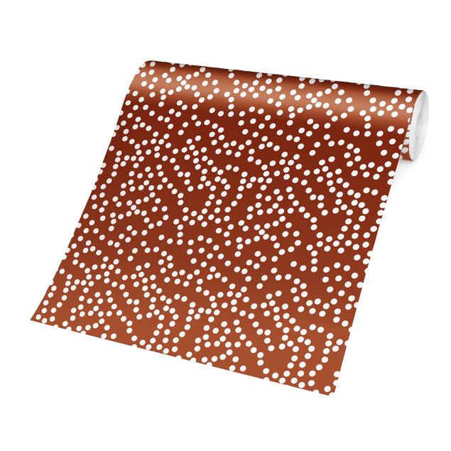 Wallpaper - Aboriginal Dot Pattern Brown