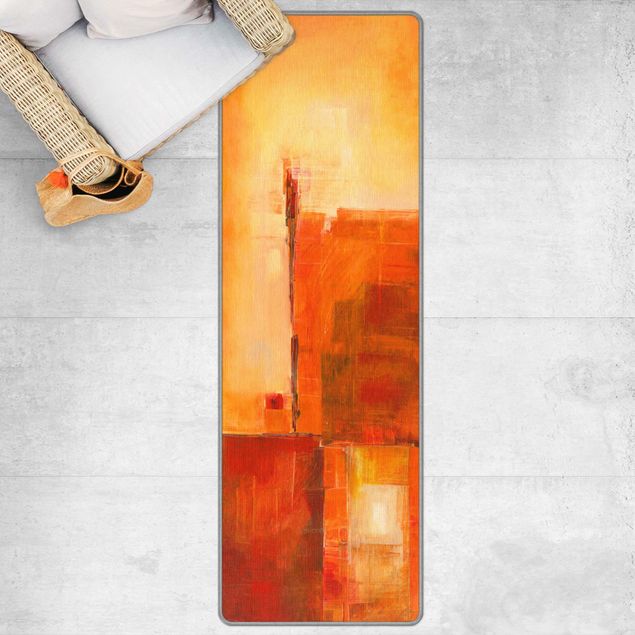 modern abstract rug Abstract Orange Brown