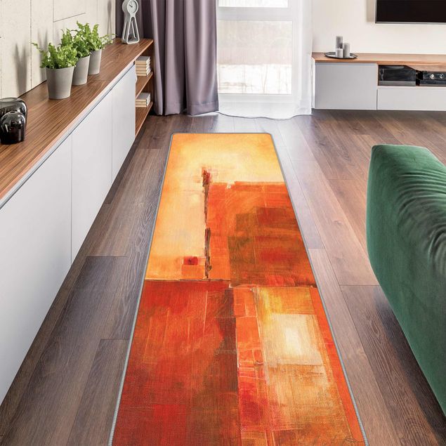 contemporary rugs Abstract Orange Brown