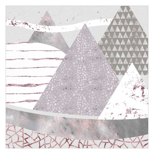 Walpaper - Abstract Mountain Landscape Pastel Pattern