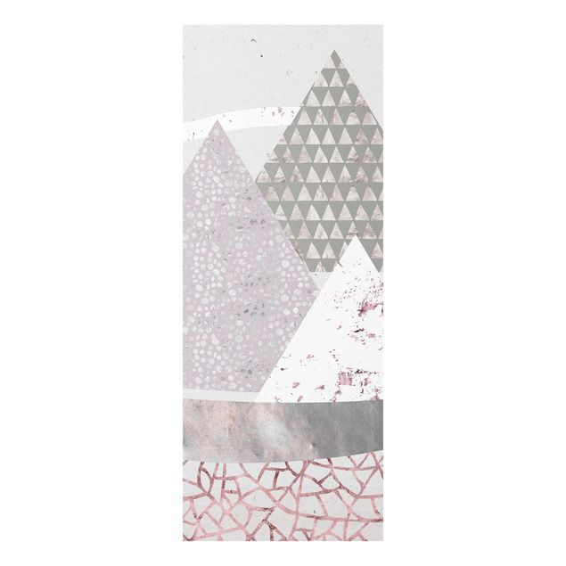 Glass print - Abstract Mountain Landscape Pastel Pattern