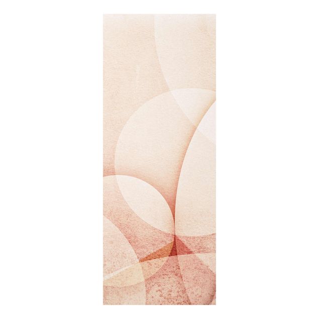 Glass print - Abstract Graphics In Peach-Colour