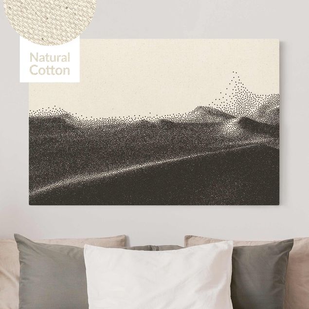 Natural canvas print - Abstract Landscape Of Dots Atlas - Landscape format 3:2