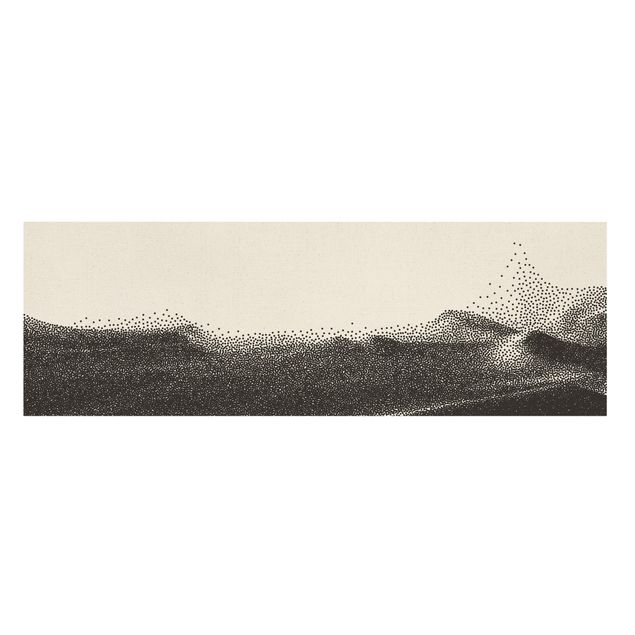 Natural canvas print - Abstract Landscape Of Dots Atlas - Panorama 3:1