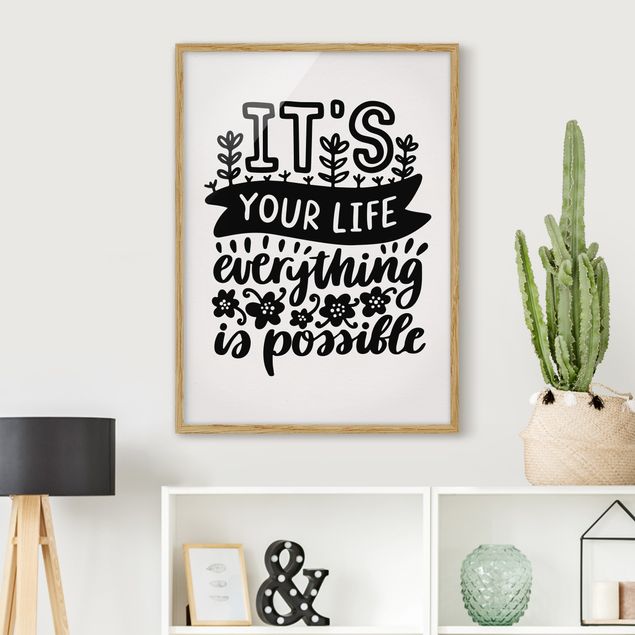 Framed poster - Its Your Life