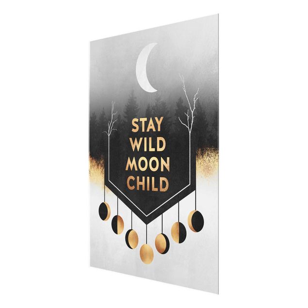 Glass print - Stay Wild Moon Child