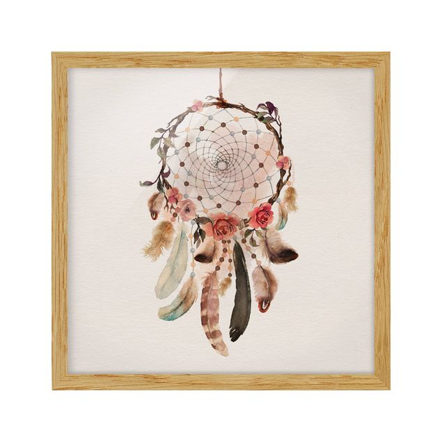 Framed poster - Dream Catcher With Beads