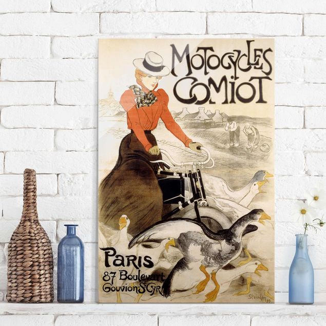 Glass print - Théophile Steinlen - Poster For Motor Comiot