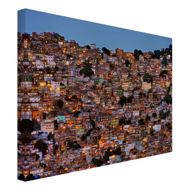 Print on canvas - Rio De Janeiro Favela Sunset