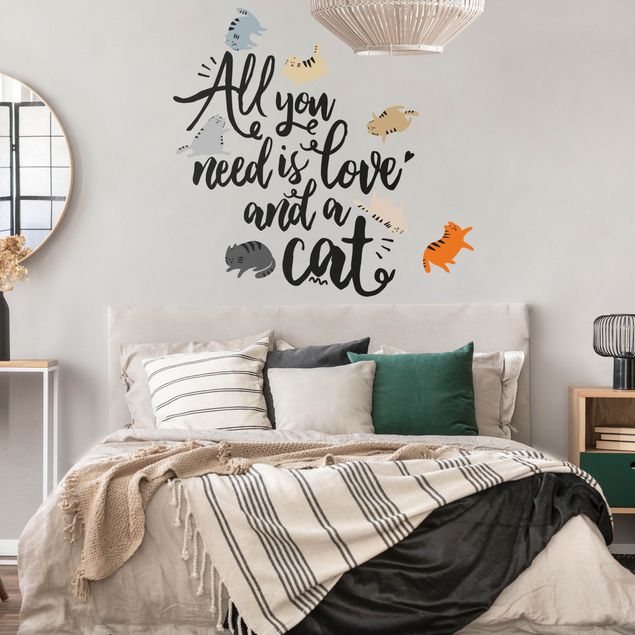 Wall stickers All You Need Is Love And A Cat