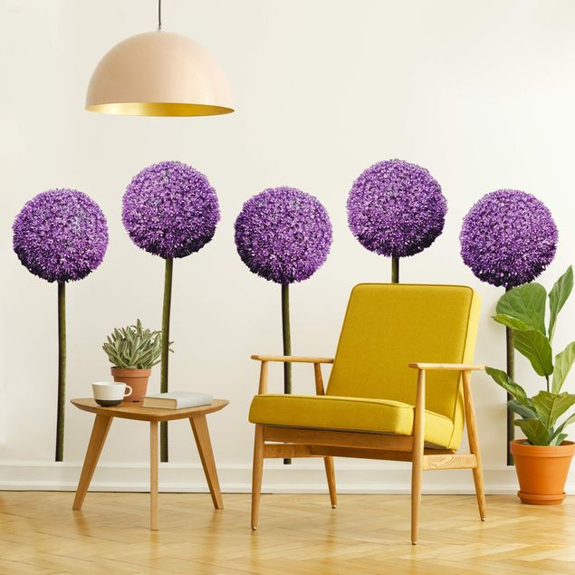 Wall stickers Allium Ball Blossoms Set of 5