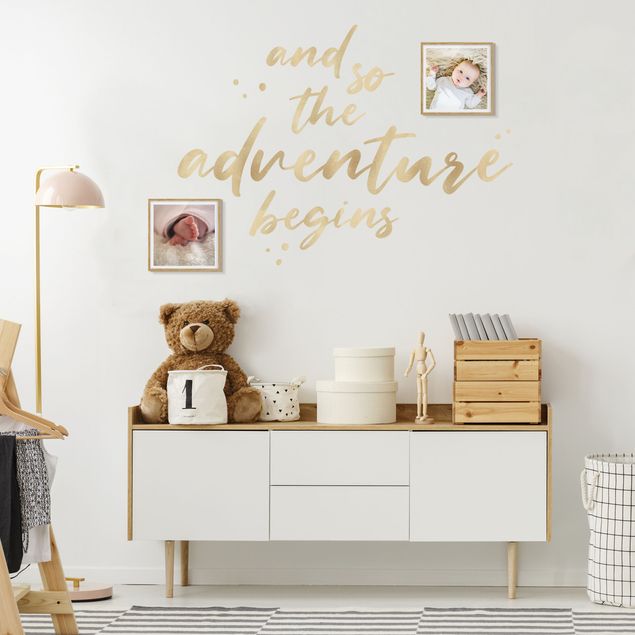 Wall sticker - And so the adventure begins Gold