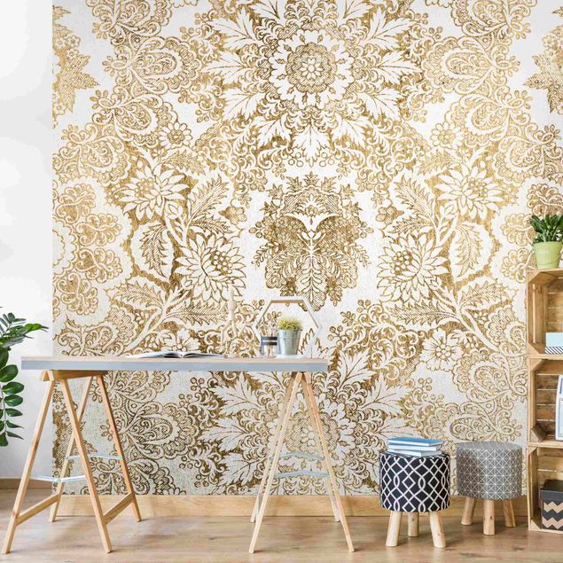 Wallpapers Antique Baroque Wallpaper In Gold