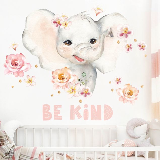 Wall stickers elefant Watercolor Elephant - Be child
