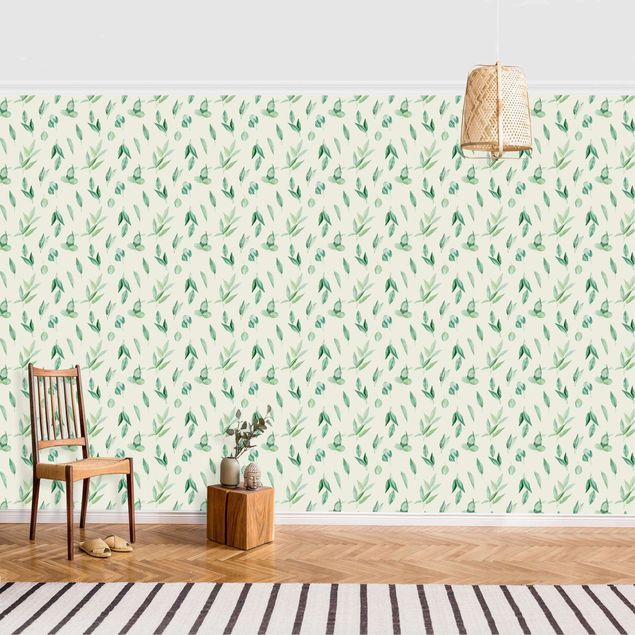 Wallpapers Watercolour Eucalyptus Branches Pattern