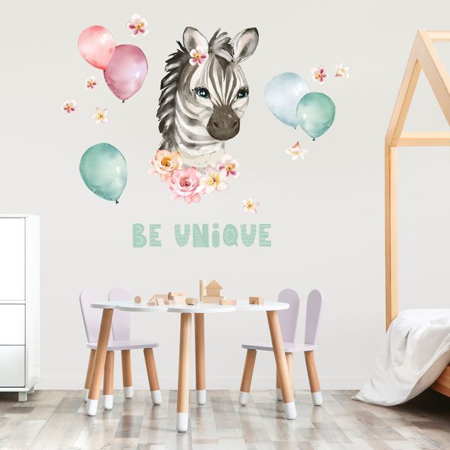 Wall decal Watercolor Zebra - Be Unique